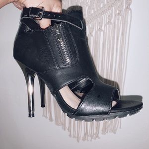 Black edgy heels